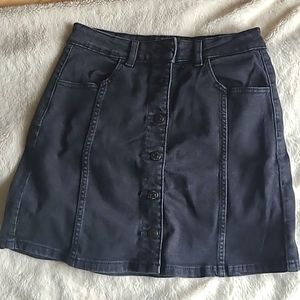 MANGO black denim skirt